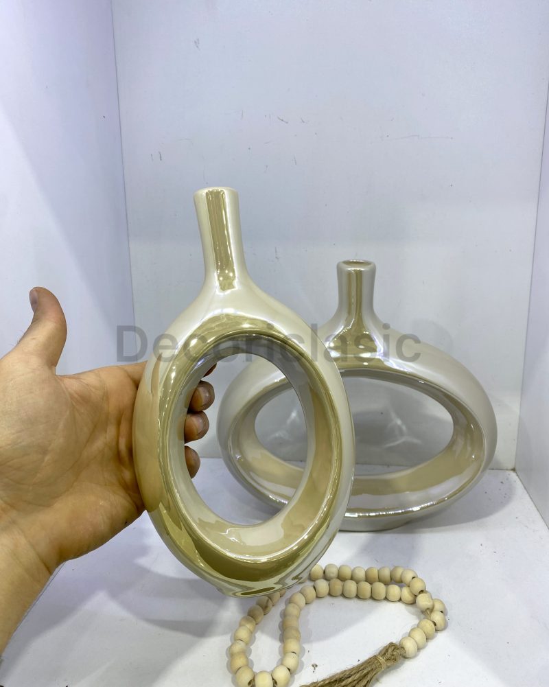 گلدان جفتی سرامیک کد ۵۵۹۷ - Image 4