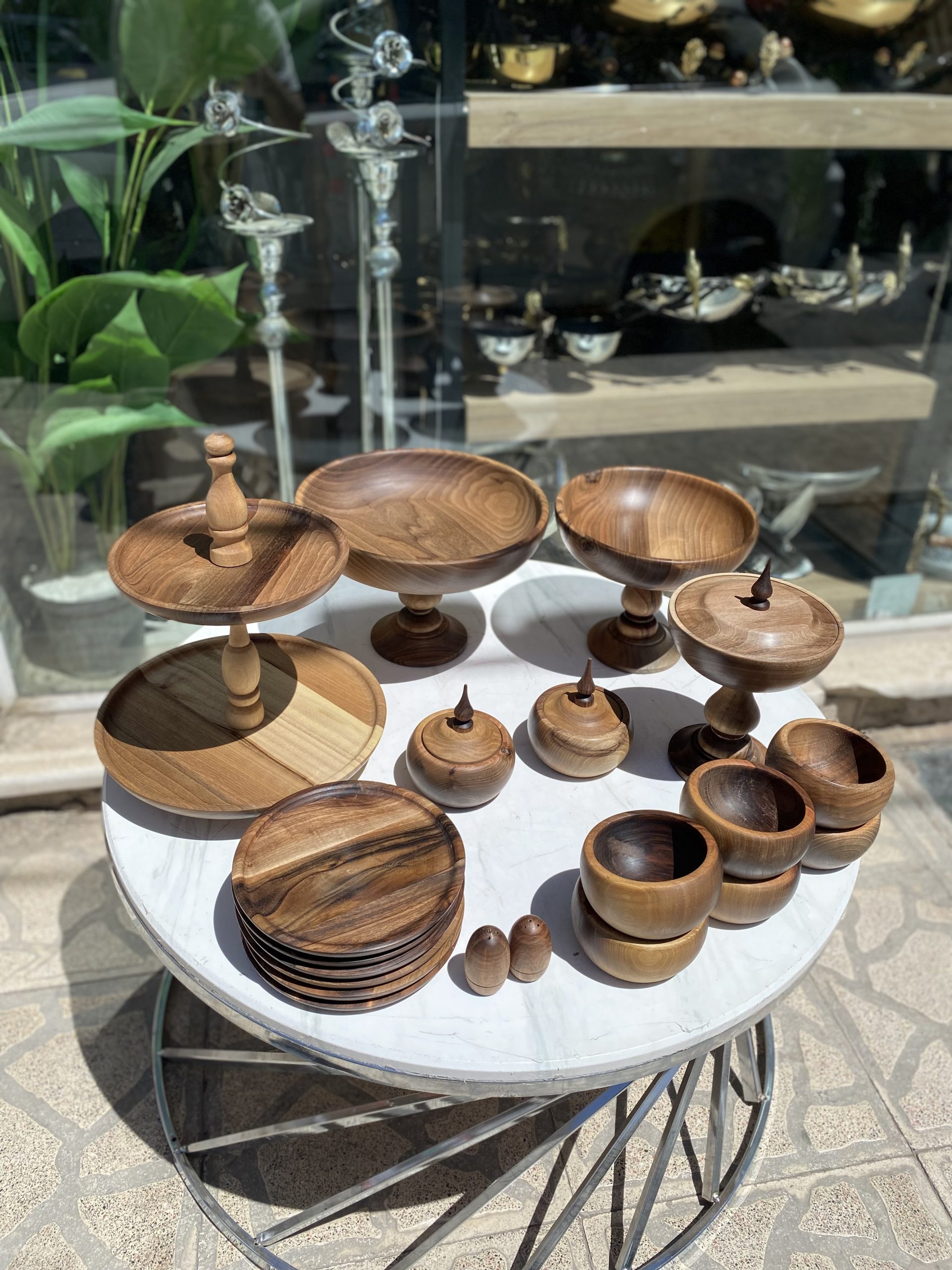IMG_1430 ست پذیرایی چوب گردو ۲۱ پارچه کد ۰۰۵۷۴۲ - Image 1