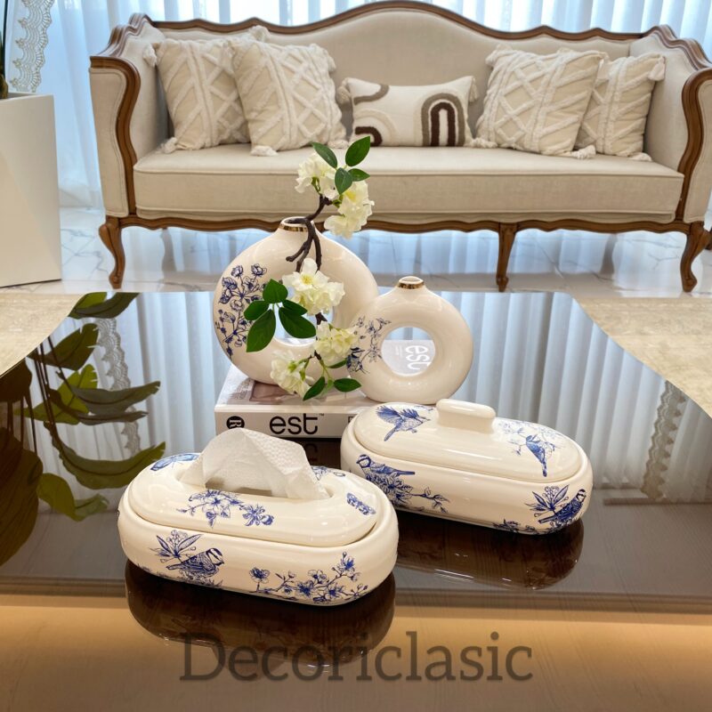 ست سرامیکی طرح پرستو آبی - Image 2